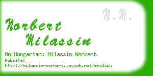 norbert milassin business card